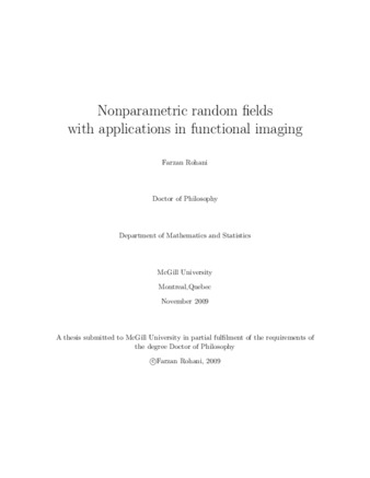 Nonparametric random fields with applications in functional imaging thumbnail