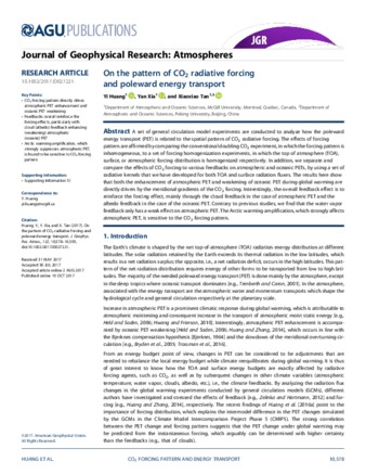 On the pattern of CO2 radiative forcing and poleward energy transport thumbnail