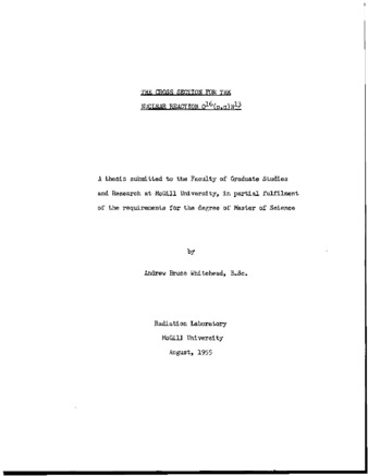 The cross section for the nuclear reaction O16(p, alpha)N13. thumbnail