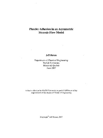 Platelet adhesion in an asymmetric stenosis flow model thumbnail