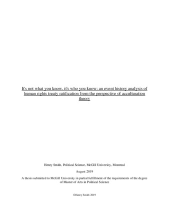 It's not what you know, it's who you know: acculturation theory and human rights treaty ratification, an event history analysis thumbnail