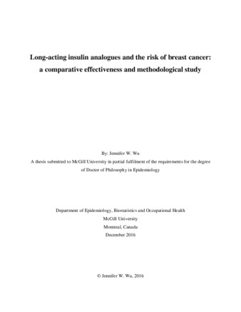 Long-acting insulin analogues and the risk of breast cancer: a comparative effectiveness and methodological study thumbnail