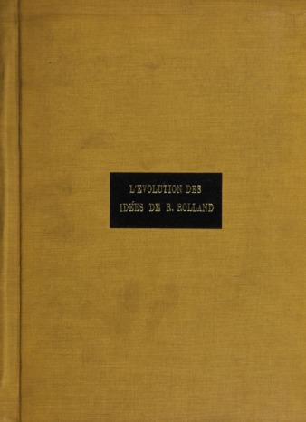 L’évolution des idées de R. Rolland sur la vie internationale. thumbnail