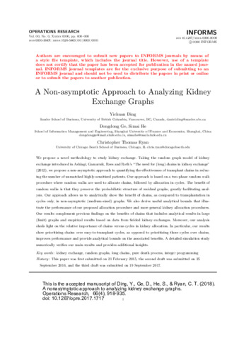 A Nonasymptotic Approach to Analyzing Kidney Exchange Graphs thumbnail