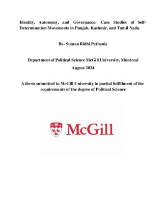 Identity, Autonomy, and Governance: Case Studies of Self-Determination Movements in Punjab, Kashmir, and Tamil Nadu thumbnail