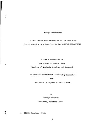 Ethnic origin and the use of social services : the experience of a hospital social service department thumbnail