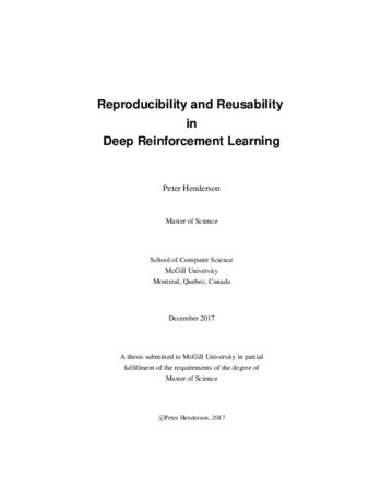 Reproducibility and reusability in deep reinforcement learning thumbnail