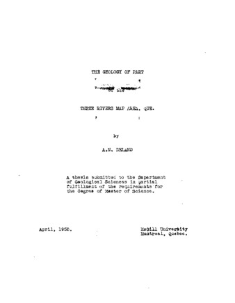 The Geology of Part of the Three Rivers Map Area, Que. thumbnail