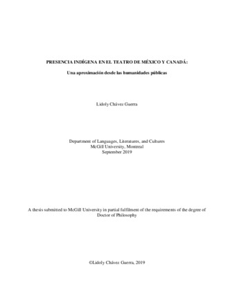 Presencia indigena en el teatro de México y Canadá: Una aproximación desde las humanidades públicas thumbnail