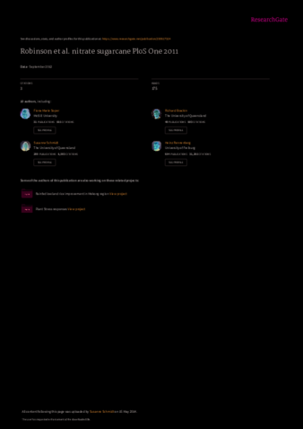 Robinson et al. nitrate sugarcane PloS One 2011 thumbnail