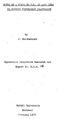 Notes on a visit to U.K. in Jan 1960 to discuss hypersonic propulsion thumbnail