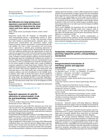 Intergenerational Transmission of Well Being–Genetic and Epigenetic Mechanisms thumbnail