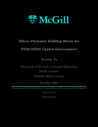 Silicon Photonics Building Blocks for PDM-MDM Optical Interconnects thumbnail