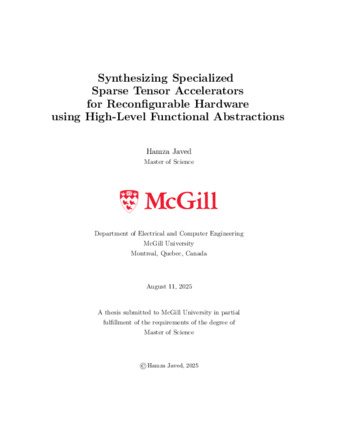 Synthesizing specialized sparse tensor accelerators for reconfigurable hardware using high-level functional abstractions thumbnail