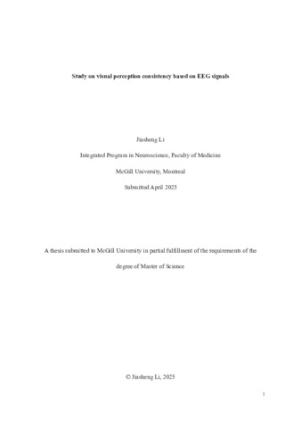 Study on visual perception consistency based on EEG signals thumbnail