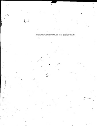 Unidentified sources of Sir Thomas Wyatt, their scope and implications thumbnail