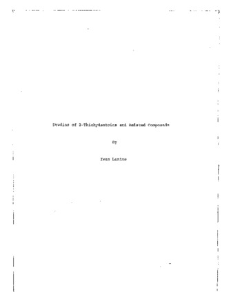 Studies of 2-thiohydantoins and related compounds. thumbnail