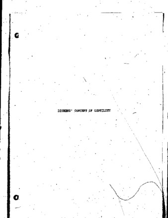Dickens' concept of gentility thumbnail