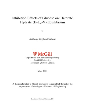 Inhibition effects of glucose on clathrate hydrate (H-Lw-V) equilibrium thumbnail