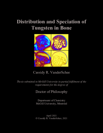 Distribution and speciation of tungsten in bone thumbnail