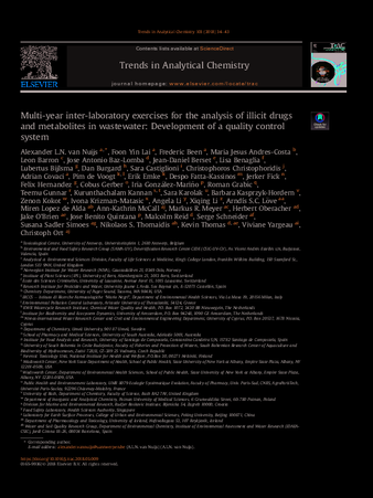 Multi-year inter-laboratory exercises for the analysis of illicit drugs and metabolites in wastewater: Development of a quality control system thumbnail