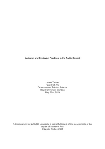 Inclusion and exclusion practices in the Arctic Council thumbnail