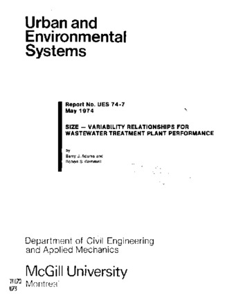 Size - variability relationships for wastewater treatment plant performance thumbnail