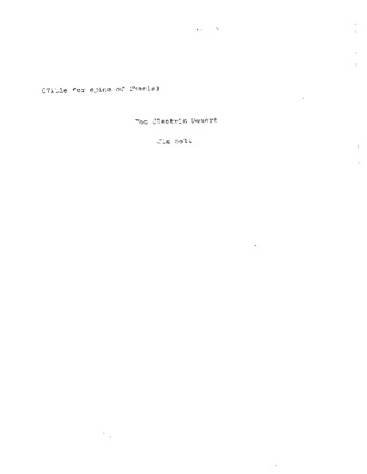 The electric desert : a study of the myths of new technology in the works of Wyndham Lewis, with particular attention to The Apes of God and The Childermass. thumbnail