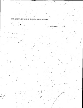 The effects in tort of illegal labour actions : an analysis of the law in England and some comparisons with the law of Canada thumbnail