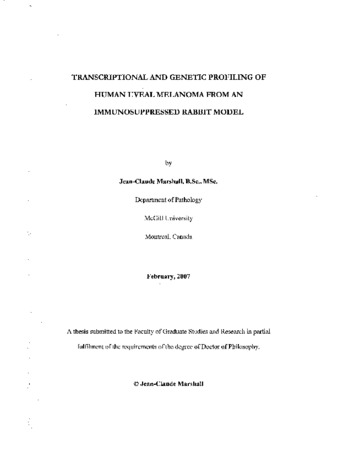 Transcriptional and genetic profiling of human uveal melanoma from an immunosuppressed rabbit model thumbnail