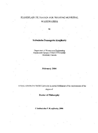 Floodplain filtration for treating municipal wastewaters thumbnail