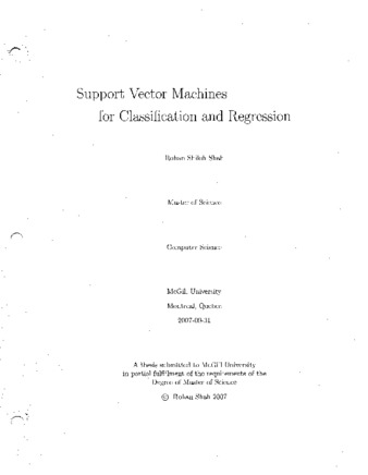 Support vector machines for classification and regression thumbnail