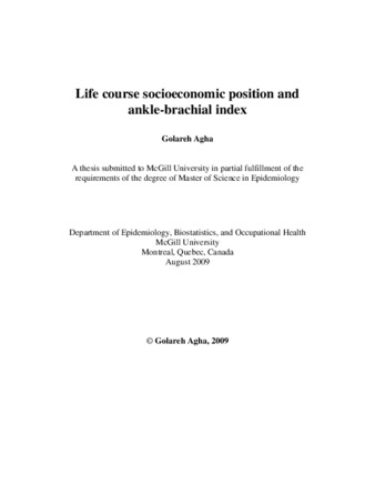 Life course socioeconomic position and ankle-brachial index thumbnail