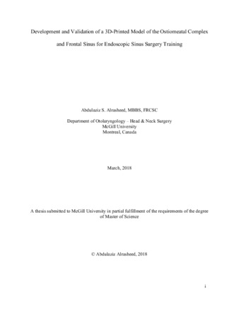 Development and validation of a 3D-printed model of the ostiomeatal complex and frontal sinus for endoscopic sinus surgery training thumbnail