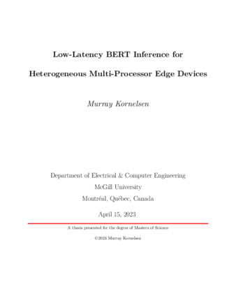 Low-Latency BERT Inference for heterogeneous multi-processor edge devices thumbnail