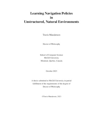 Learning navigation policies in unstructured, natural environments thumbnail