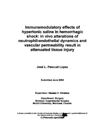 Immunemodulatory effects of hypertonic saline in hemorrhagic shock : in vivo alterations of neutrophil-endothelial dynamics and vascular permeability result in attenuated tissue injury thumbnail