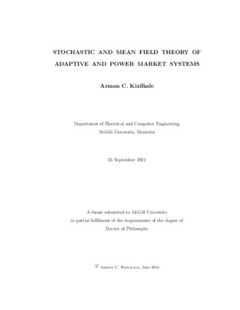 Stochastic and mean field theory of adaptive and power market systems thumbnail