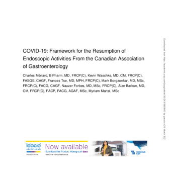 COVID-19: Framework for the Resumption of Endoscopic Activities From the Canadian Association of Gastroenterology thumbnail