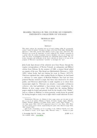 Reading travels in the culture of curiosity: Thévenot's collection of voyages thumbnail