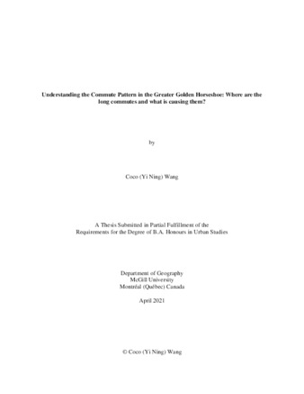 Understanding the Commute Pattern in the Greater Golden Horseshoe: Where are the long commutes and what is causing them? thumbnail