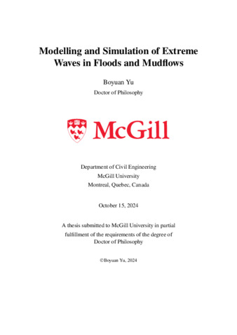 Modelling and Simulation of Extreme Waves in Floods and Mudflows thumbnail