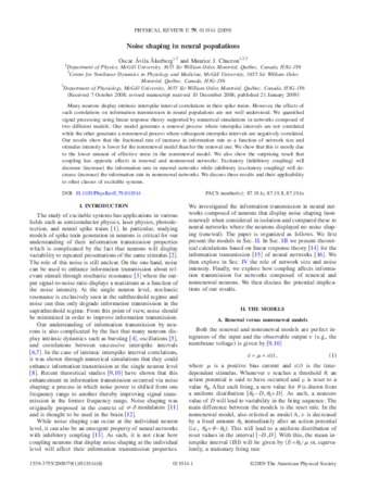 Noise shaping in neural populations thumbnail