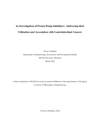 An investigation of proton pump inhibitors: Addressing their utilization and association with gastrointestinal cancers thumbnail