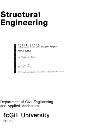 Yield lines, a numerical yield line analysis program (user's manual) thumbnail