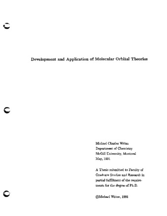 Development and Application of Molecular Orbital Theories thumbnail