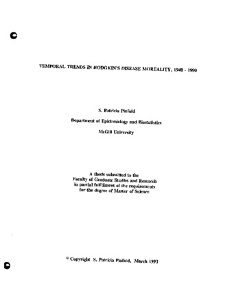 Temporal trends in Hodgkin’s disease mortality, 1940-1990 thumbnail