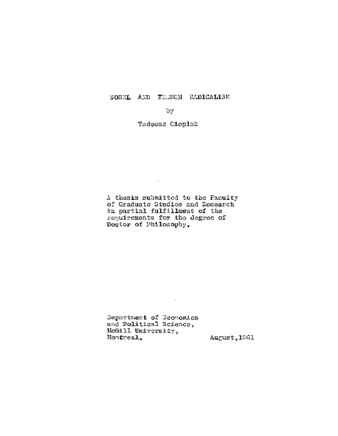 Sorel and French radicalism. thumbnail