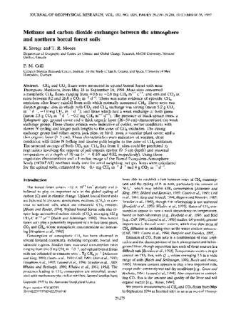 Methane and carbon dioxide exchanges between the atmosphere and northern boreal forest soils thumbnail