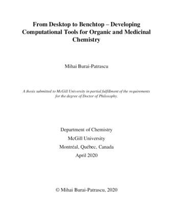 From desktop to benchtop - Developing computational tools for organic and medicinal chemistry thumbnail